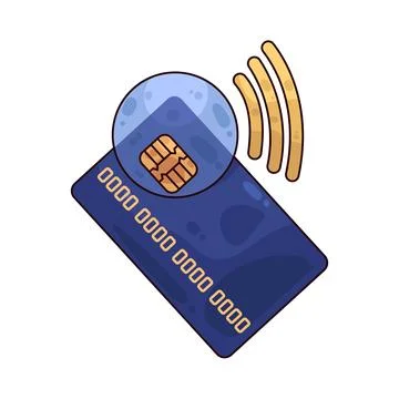 Card NFC illustration 스톡 일러스트