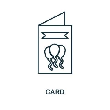 Card outline icon. Simple element illustration. Card icon symbol design from Stock Illustration