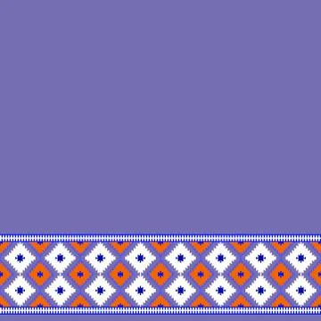 Card pattern in tribal style Turkish carpet purple, lilac red claret burgundy Stockillustratie