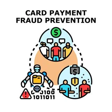 Card payment fraud prevention vector concept Stock Illustration