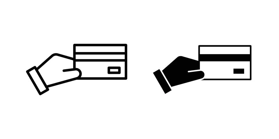 Card payment icon set. Vector EPS 10 Stock Illustration