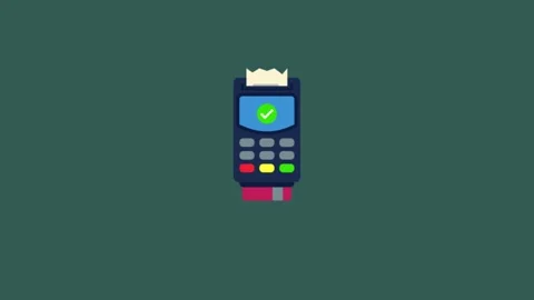 Card Payment Machine Icon Animation Stock Footage 319849686