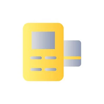 Card payment terminal flat gradient color ui icon イラスト素材