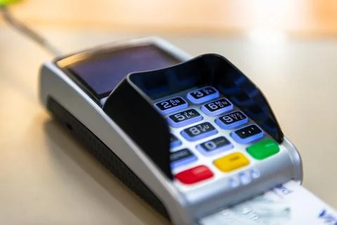 A card payment terminal. Stock Photos