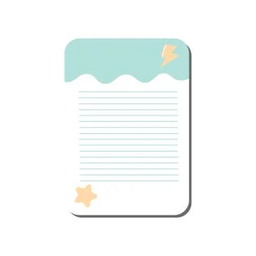 Card with Place for Notes, Lined Template Can Be Used for Calendar Daily Planner Stock Illustration