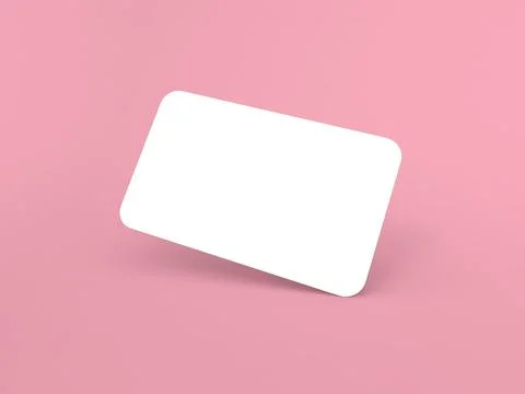 Card placed on a pink background with no text for design purposes Stock Illustration