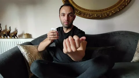 Card Player Throwing in his Hand Video stock 144081073