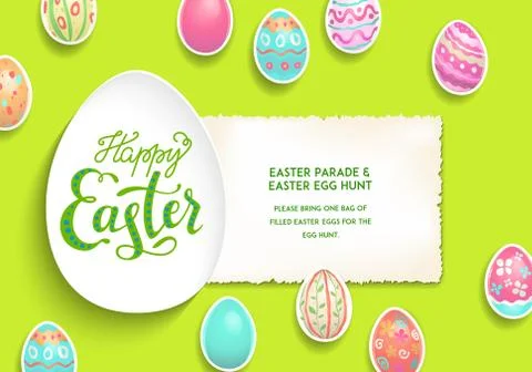 Card poster eggs Stock Illustration