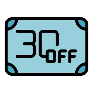 Card off promo icon vector flat Illustrazione stock