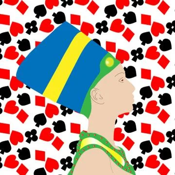 Card Queen Stock Illustration