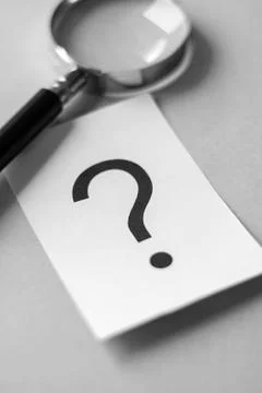 Card with a question mark Stock Photos