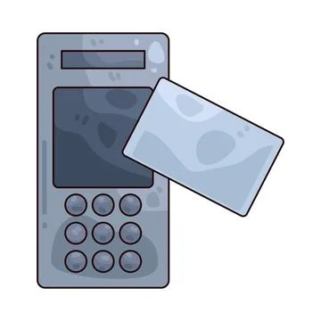 Card reader illustration Stock Illustration