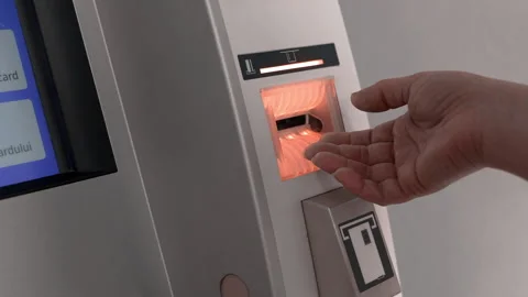 Card Reader Malfunction at Self Service Terminal Stock-Footage 322941314