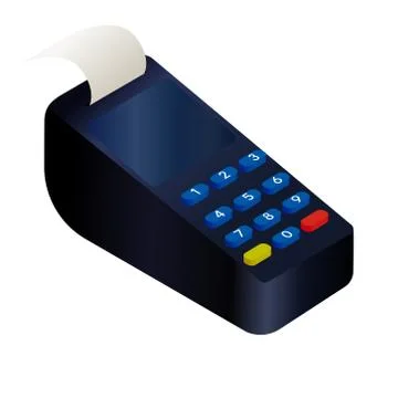 Card reader POS terminal isometric vector icon Illustrazione stock