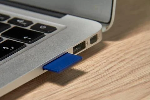 A card reader in your computer for reading and transferring information fro.. Stock Photos
