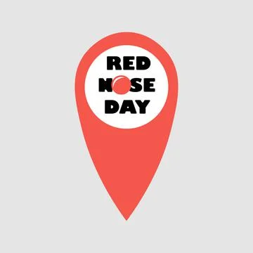 Card of red nose day. Vector illustration. Red Nose Day Abstract Vector in lo Stock Illustration