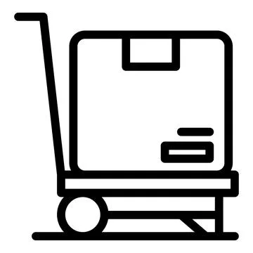 Card relocation box icon outline vector. Home furniture Stock Illustration
