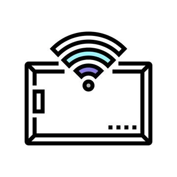 Card with rfid technology wireless access color icon vector illustration Stock Illustration