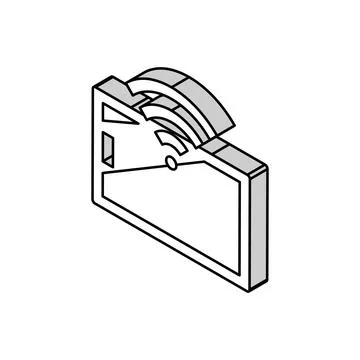 Card with rfid technology wireless access isometric icon vector illustration Illustrazione stock