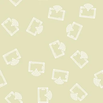 Card with rfid technology wireless access line seamless pattern Stock Illustration