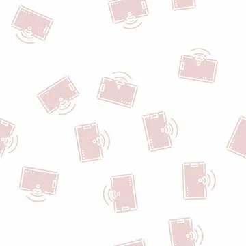 Card with rfid technology wireless access glyph seamless pattern Stock Illustration