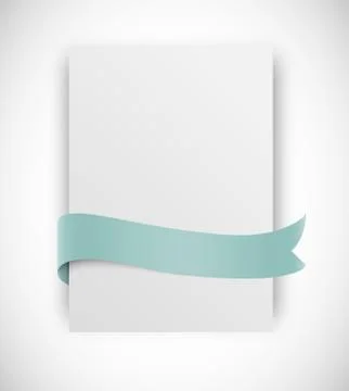 Card with ribbon Stock Illustration