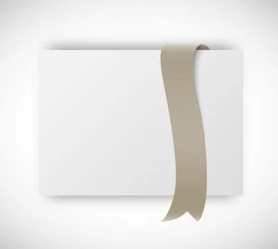 Card with ribbon Stock Illustration