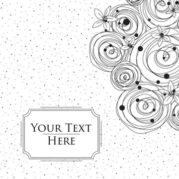 Card with Scribbles on a Background Illustrazione stock