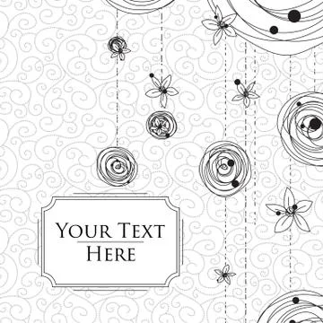 Card with Scribbles on a Background Illustrazione stock