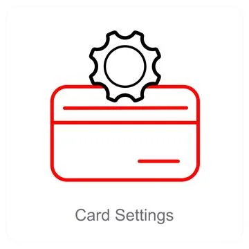 Card Setting and configuration icon concept Stock Illustration