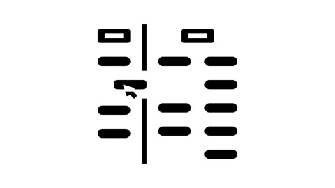 Card sorting ux ui design glyph icon animation Stock Footage 326150260