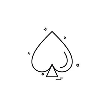 Card spade icon design vector Stock Illustration