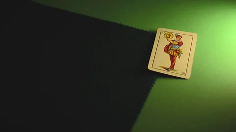 A card of the Spanish deck Stock Footage 121543411