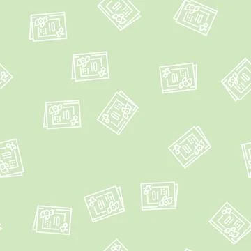 Card spring line seamless pattern Stock Illustration