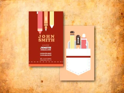 Card style office Stock Illustration