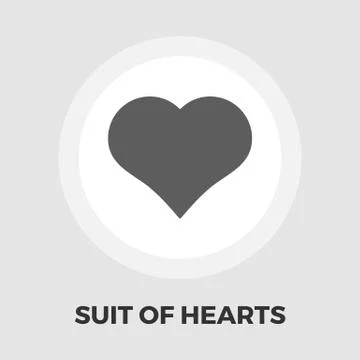 Card suit icon flat Stock Illustration