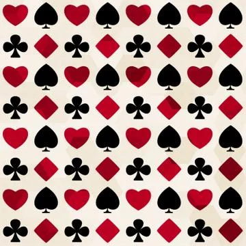 Card suit seamless pattern Stock Illustration