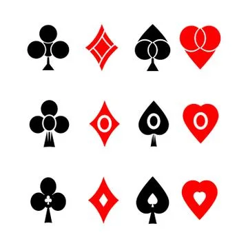 Card suits 01 Stock Illustration