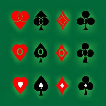 Card suits 02 Stock Illustration