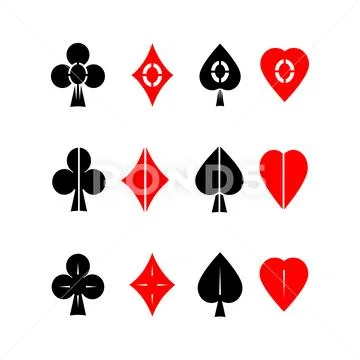Card suits 03 Stock Illustration