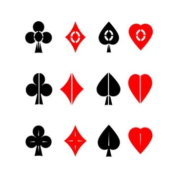 Card suits 03 Stock Illustration
