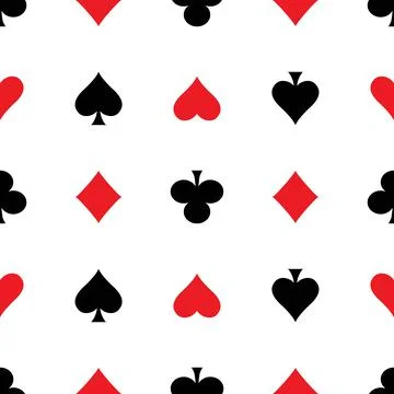 Card suits background Seamless pattern Poker suits Stock Illustration