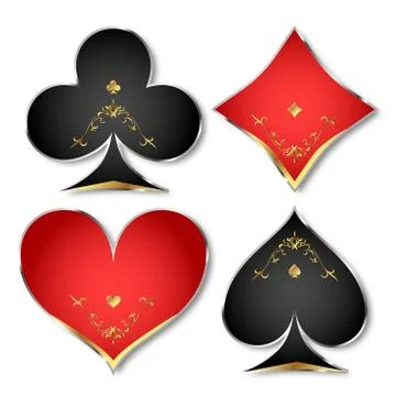 Card suits design Stock Illustration