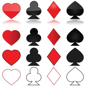 Card suits Stock Illustration