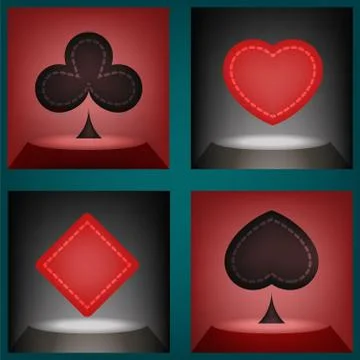 Card suits Stock Illustration