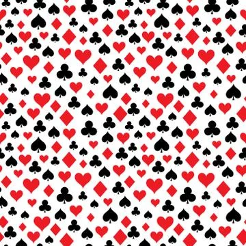 Card suits seamless pattern Stock Illustration
