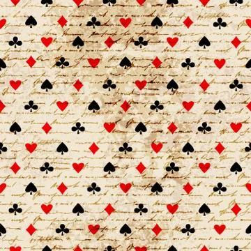 Card suits seamless pattern. イラスト素材