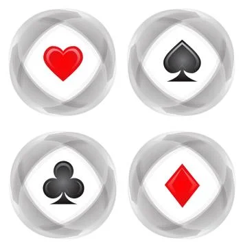 Card suits. vector illustration. Stock Illustration