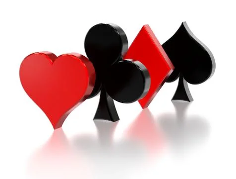 Card suits on a white background Stock-Illustration