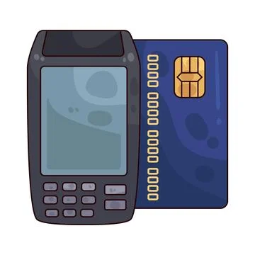 Card swipe illustration Stock Illustration